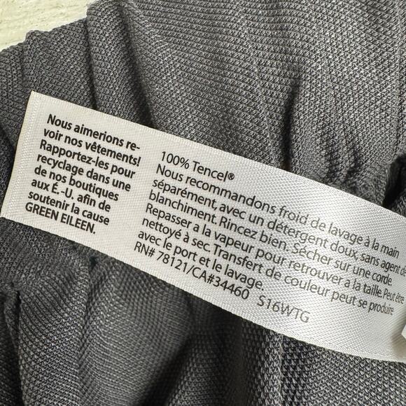 Eileen Fisher Tencel Wide Leg Pull On Pants Gray S16WTG Sandwashed Cropped - Picture 5 of 9